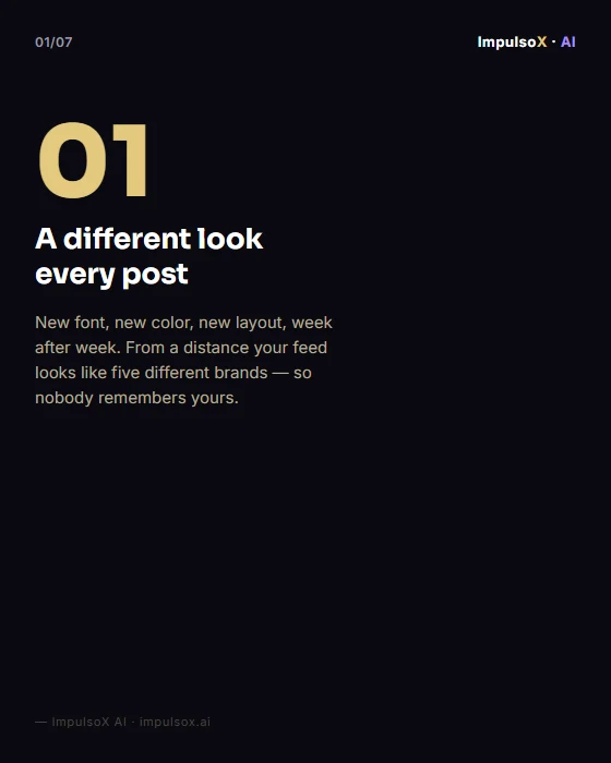 Slide: a different look every post